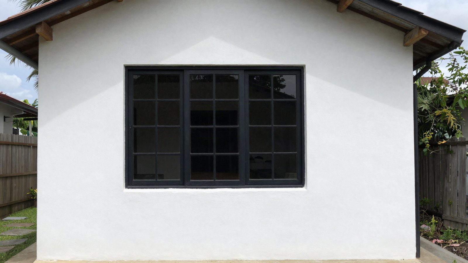 The upstairs window seen from outside