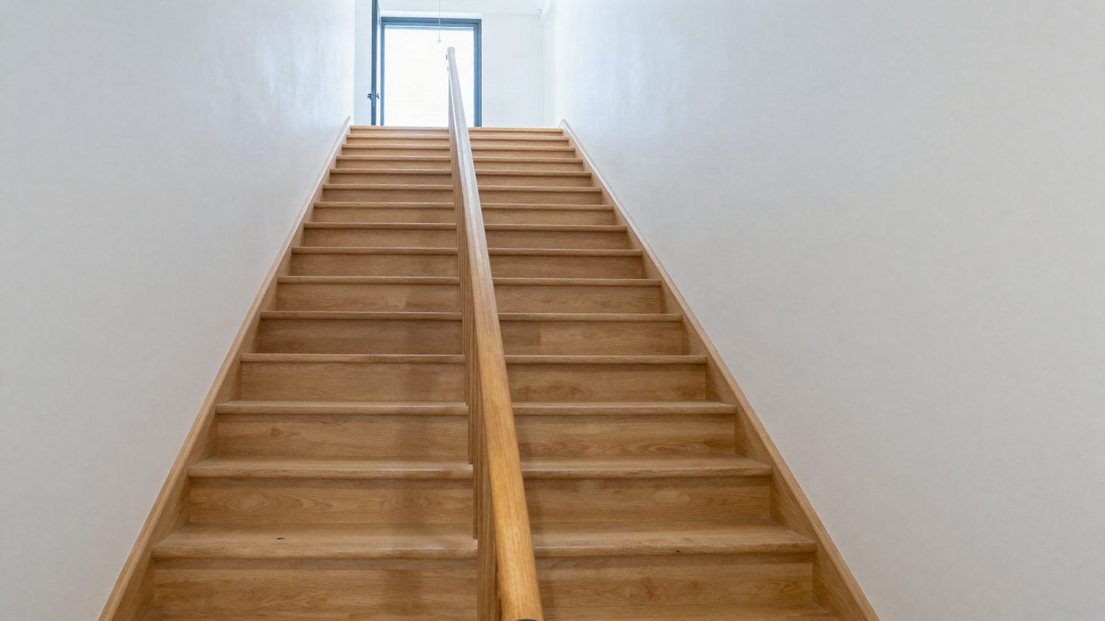 The staircase from the bottom, looking up
