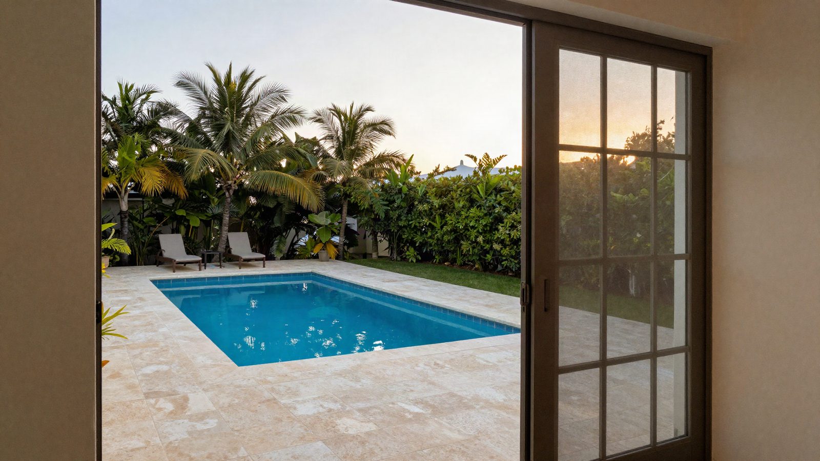 The pool, or the property's main view
